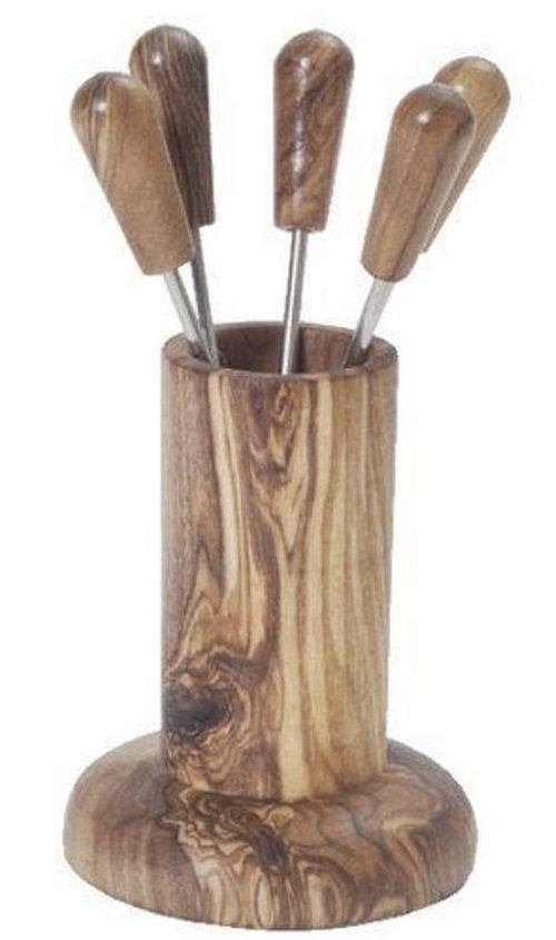 Olijfhouten Pincho houder recht model - Bowls and Dishes