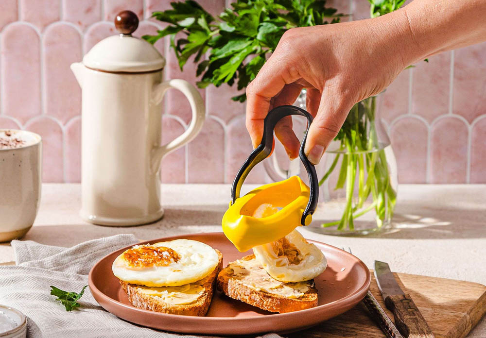 Eierringen, set van 2 - Bak, Flip en Serveer - Siliconen - no leak | Dreamfarm