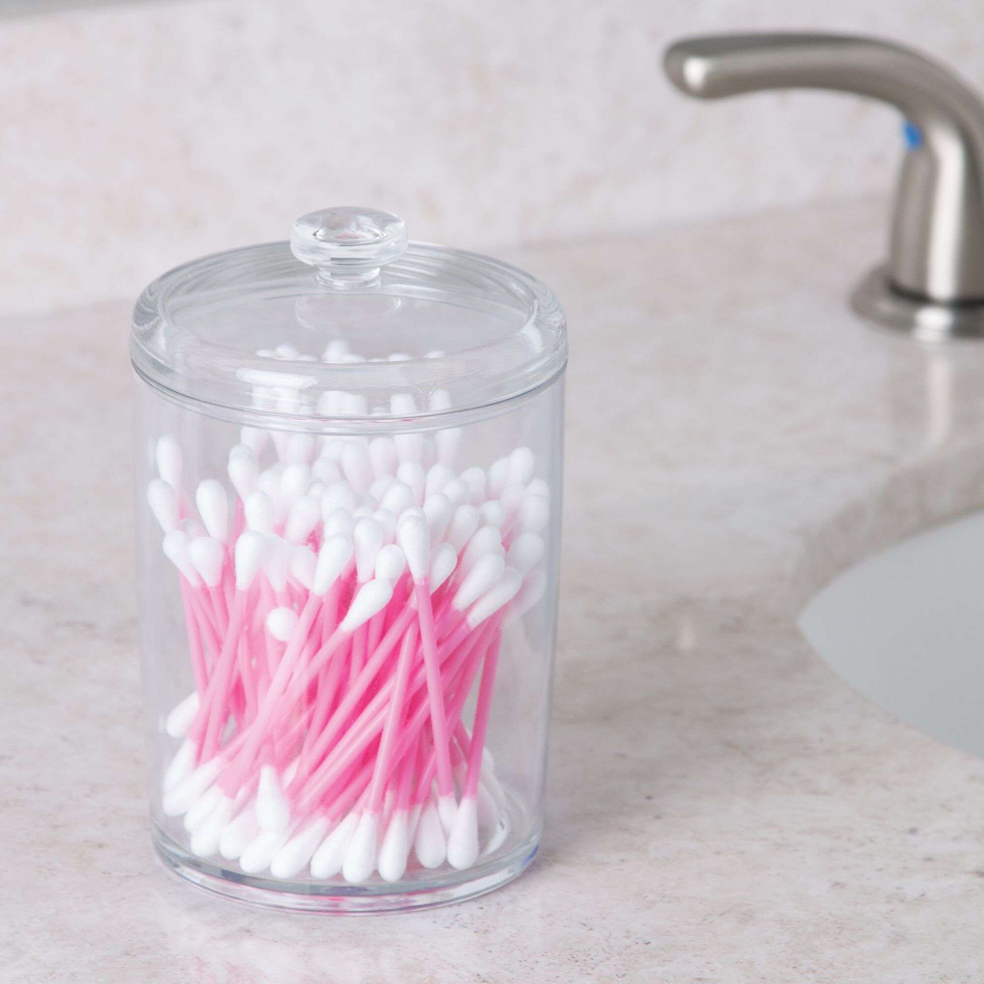 Voorraadpot met Deksel, Klein, 20.3 x 9.5 x 8.6 cm, Transparant, Kunststof - iDesign