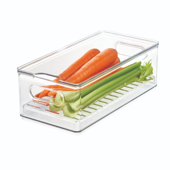 Koelkast Organizer met Lekbak, 15.2 x 30.5 x 10.7 cm, Kunststof - iDesign | The Home Edit