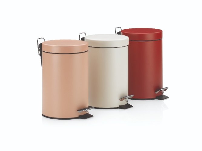 Monaco Pedaal Afvalemmer  - 3 liter - Créme - Kela