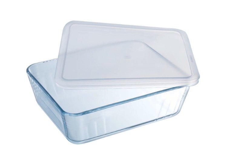 Pyrex Ronde Bewaarbak 12cm - 0,6L Ovenbestendig Borosilicaatglas Met Deksel