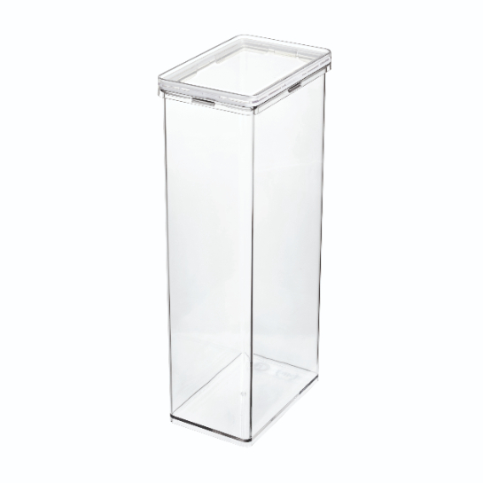 Voorraadbus met Deksel, 10.2 x 15.2 x 30.8 cm, 3.5 L, Kunststof - iDesign | The Home Edit
