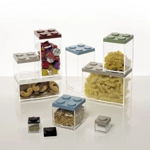 Kruidenpotje met Strooideksel, Set van 8, Rood - Omada | Brickstore