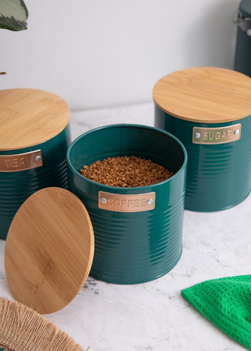 Voorraadbussen, Set van 3 Stuks, 1 L, Teal - KitchenCraft