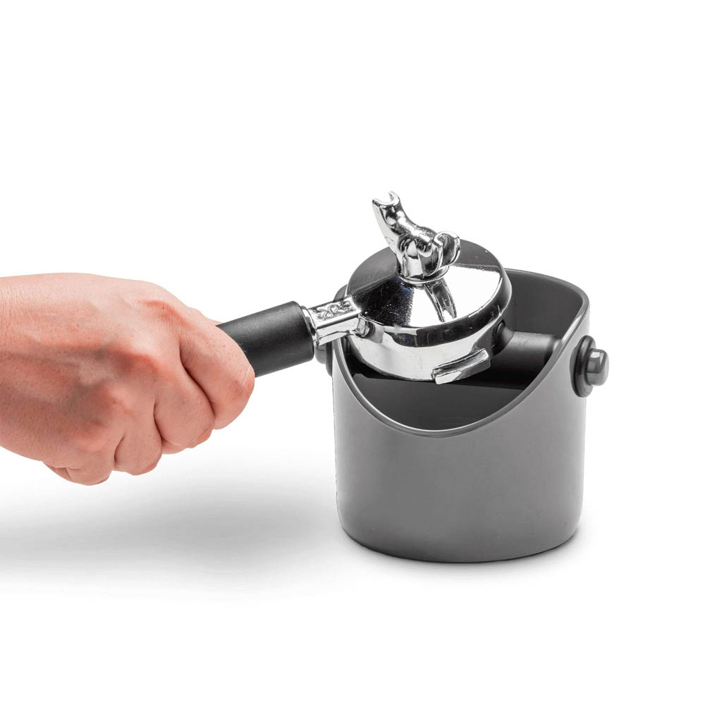 Uitklopbak Grindenstein, 11 cm, Zilver - Kunststof & Rubber - Espresso | Dreamfarm