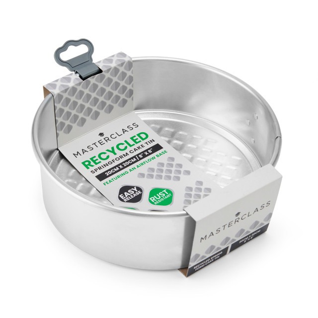 MasterClass Recycled Aluminium Spring Form Quick Release Cake Tin, Sleeved