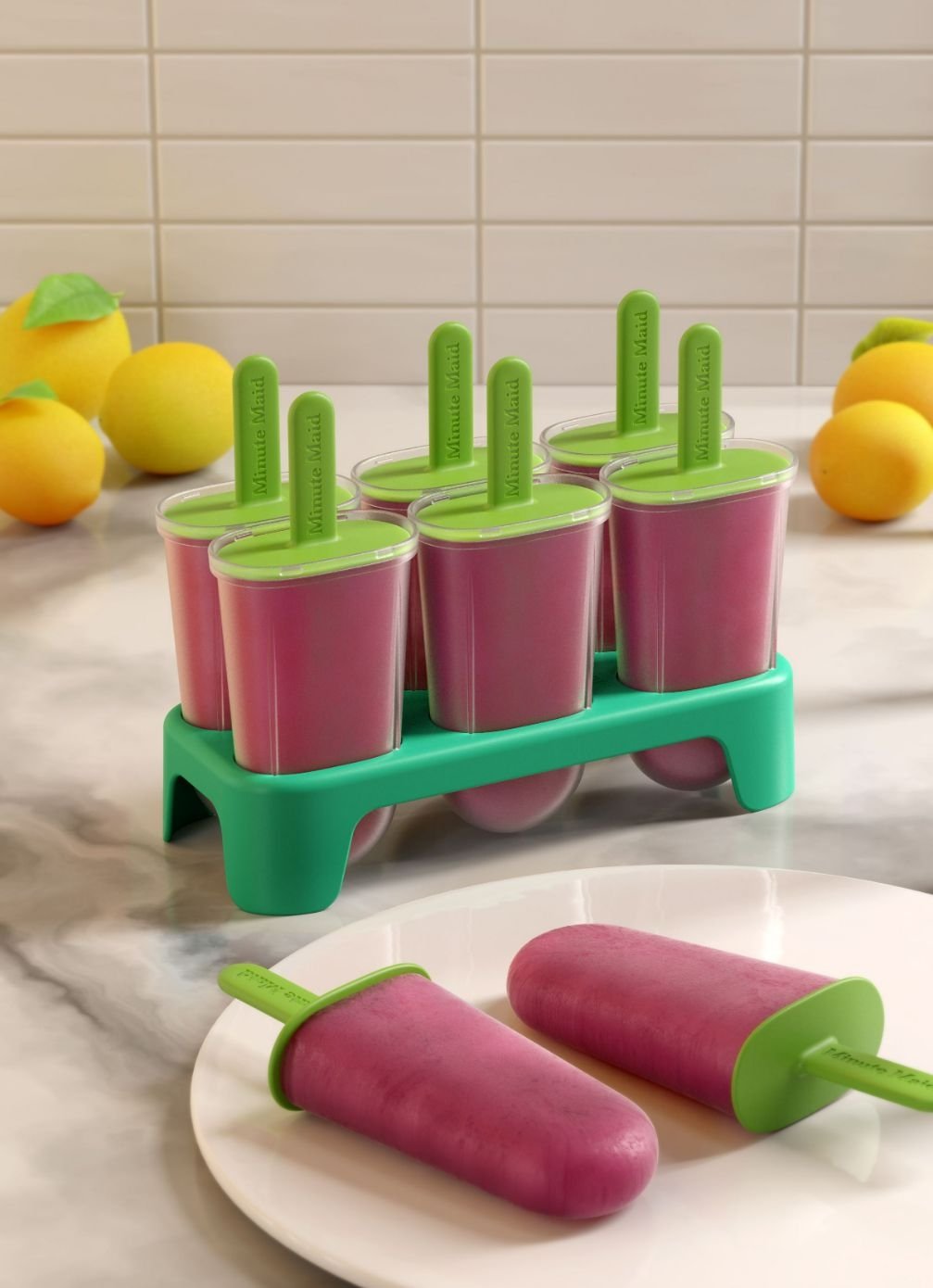 Icepopmaker, Set voor zes ijsjes, Groen - Zoku | Minute Maid