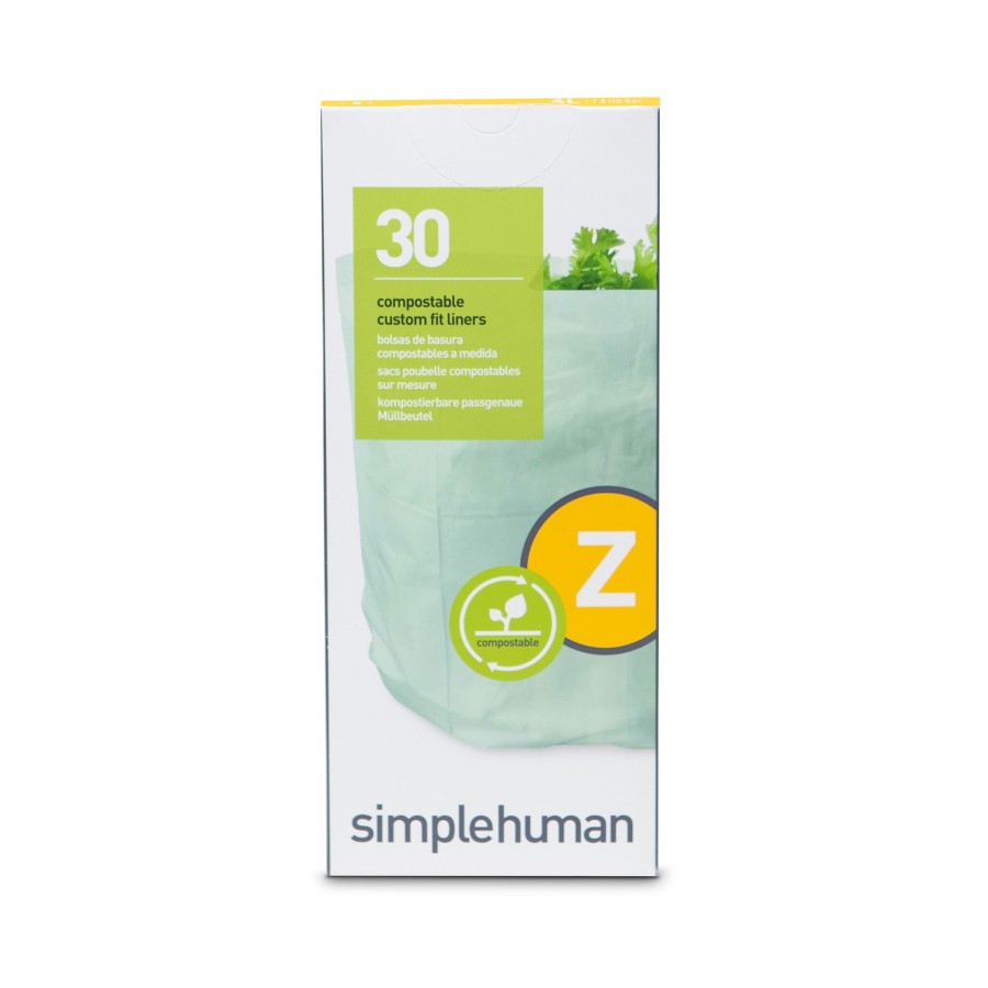 Composteerbare Afvalzakken, 4 liter, code Z, 30 Stuks - Simplehuman