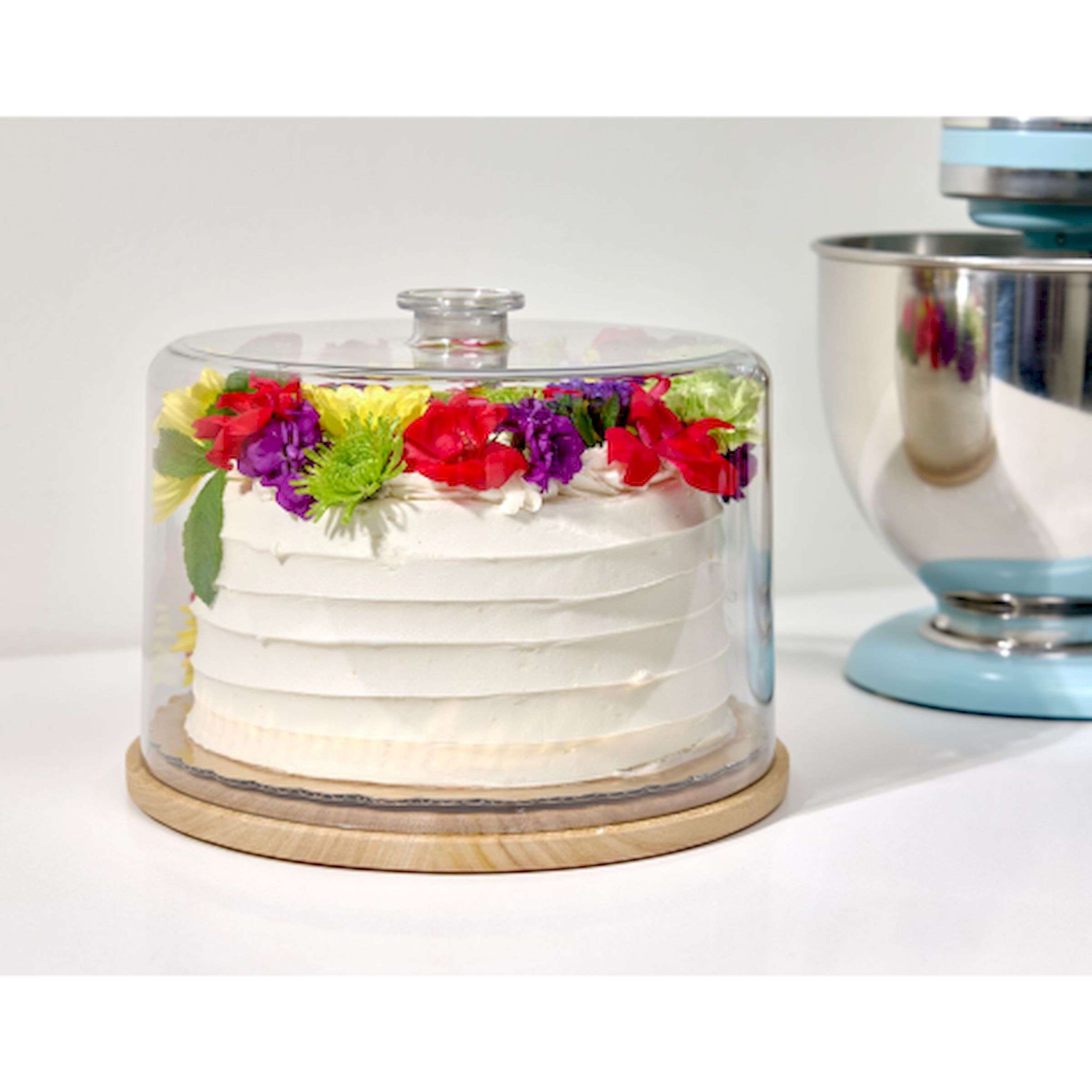 Stolp met voet, 27cm  - Kunststof / Hout | Ro Pansino x iDesign